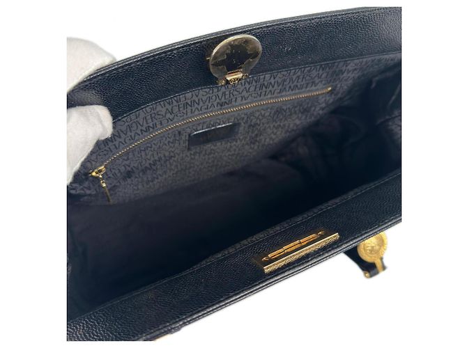 Borsa Tote Versace Sunburst Medusa Nero - vista 11