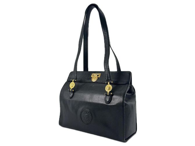 Borsa Tote Versace Sunburst Medusa Nero - vista 4
