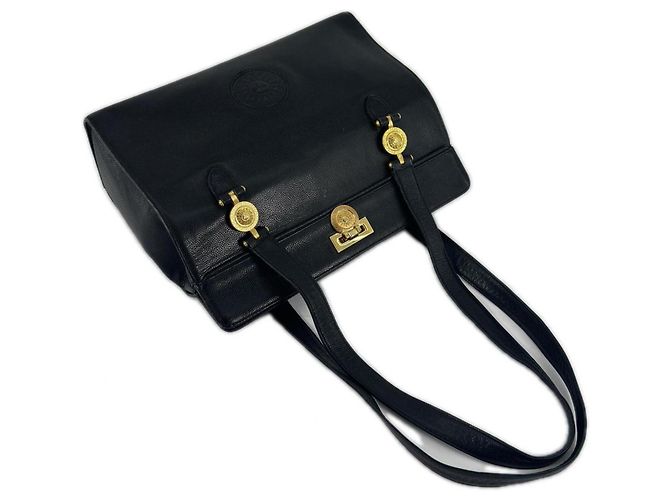 Borsa Tote Versace Sunburst Medusa Nero - vista 5