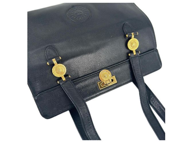 Borsa Tote Versace Sunburst Medusa Nero - vista 6