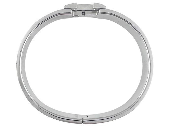 Hermès Hermes Click H Bangle Silvery Light blue - view 2