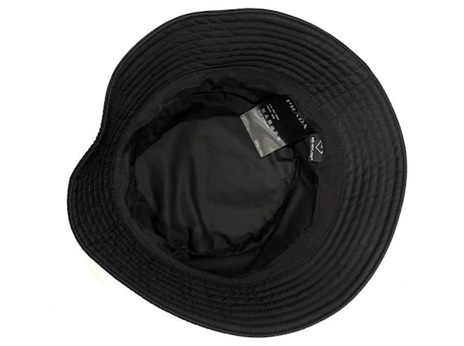 Prada Re-Nylon Bucket Hat Black - view 4