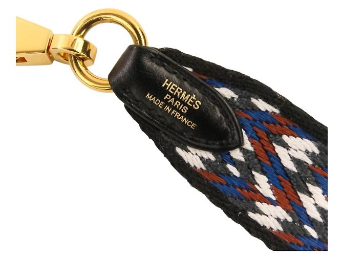 Hermès Tracolla Hermes Bandoulière Nero Bianco - vista 6