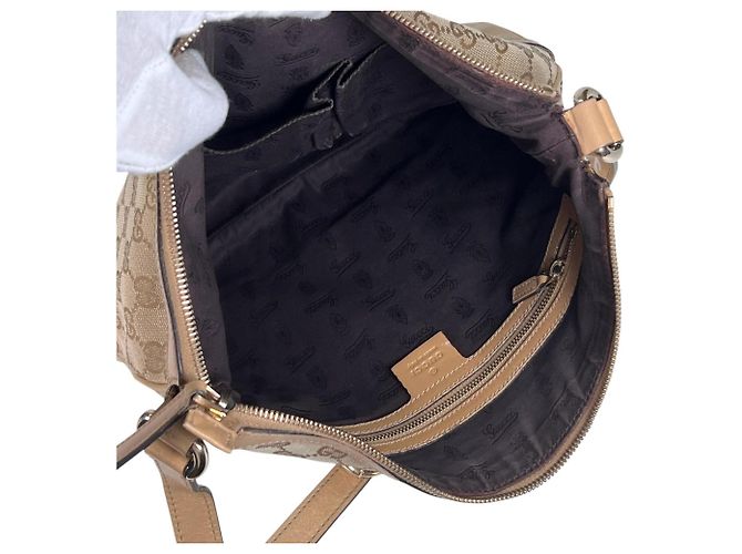 Borsa a Spalla Gucci Horsebit Tassel Sherry Line Beige - vista 11