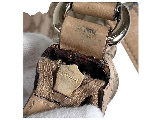 Borsa a Spalla Gucci Horsebit Tassel Sherry Line Beige - vista 14