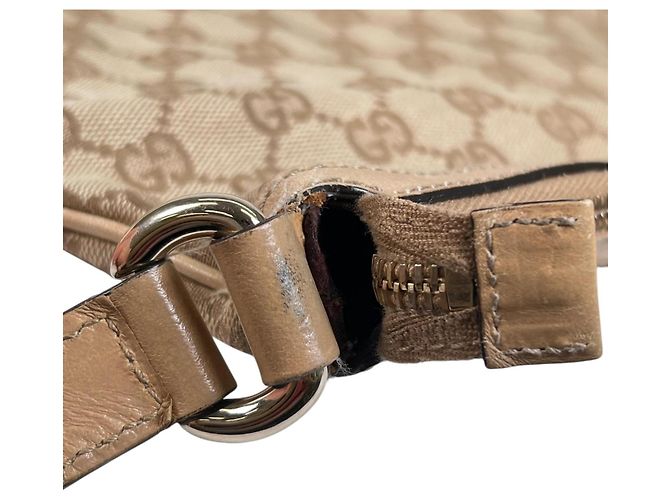 Borsa a Spalla Gucci Horsebit Tassel Sherry Line Beige - vista 16