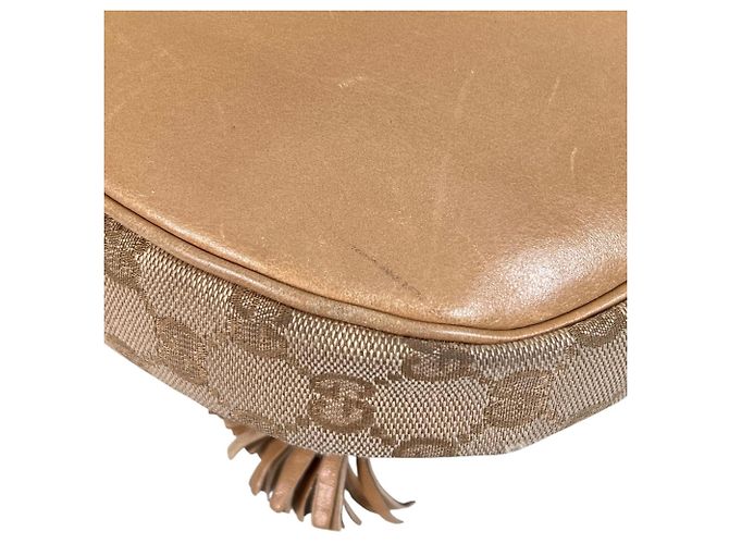 Borsa a Spalla Gucci Horsebit Tassel Sherry Line Beige - vista 9