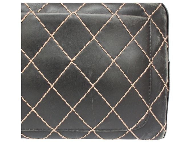 Borsa in pelle CHANEL Wild Stitch Nera Nero - vista 15