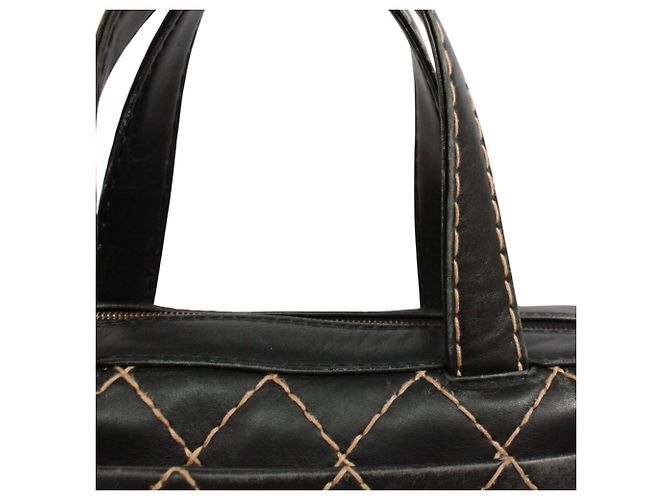 Borsa in pelle CHANEL Wild Stitch Nera Nero - vista 17