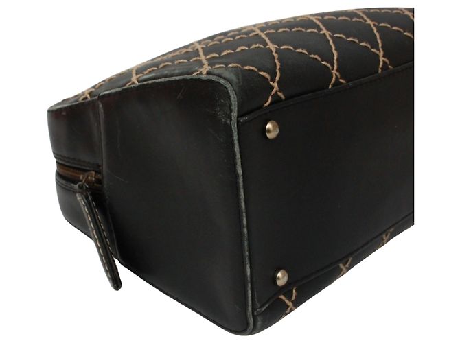 Borsa in pelle CHANEL Wild Stitch Nera Nero - vista 6