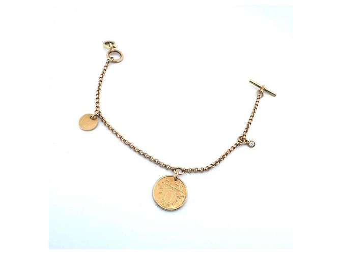 Hermès Pulsera Charm Hermes K18PG Ex-Libris Dorado - vista 10