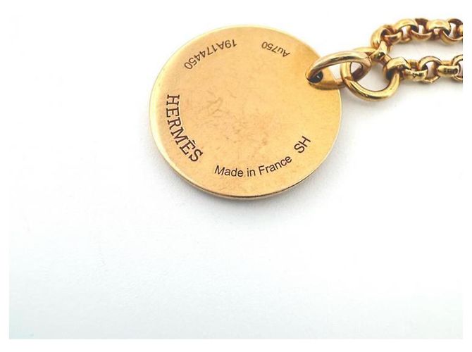 Hermès Pulsera Charm Hermes K18PG Ex-Libris Dorado - vista 3