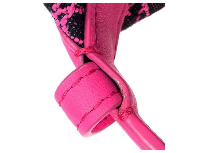 Borsa a tracolla Loewe Cubie Anagram Jacquard Nero Rosa - vista 10