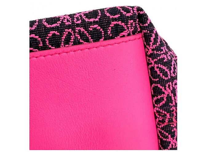 Borsa a tracolla Loewe Cubie Anagram Jacquard Nero Rosa - vista 9