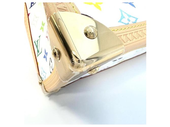 Borsa Tote Louis Vuitton Monogram Multicolor OnTheGo Trunk MM Bianco Multicolore Beige D'oro - vista 6
