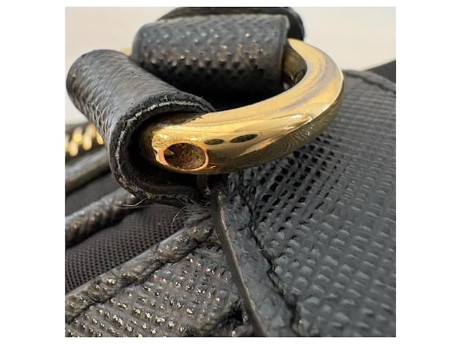 Saffiano Borsa a Spalla Prada 1BH218 Nero - vista 11