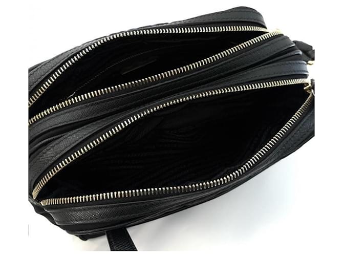 Saffiano Borsa a Spalla Prada 1BH218 Nero - vista 5