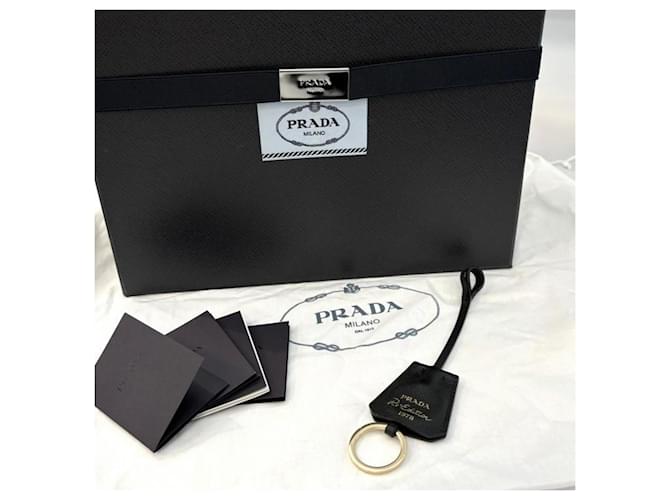 Saffiano Borsa a Spalla Prada 1BH218 Nero - vista 7