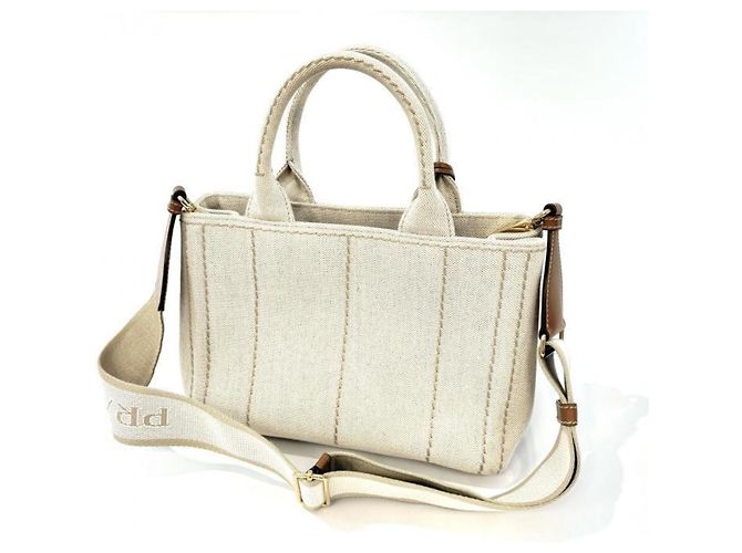 Borsa Prada Canapa Licamo Natural Brown Marrone - vista 2