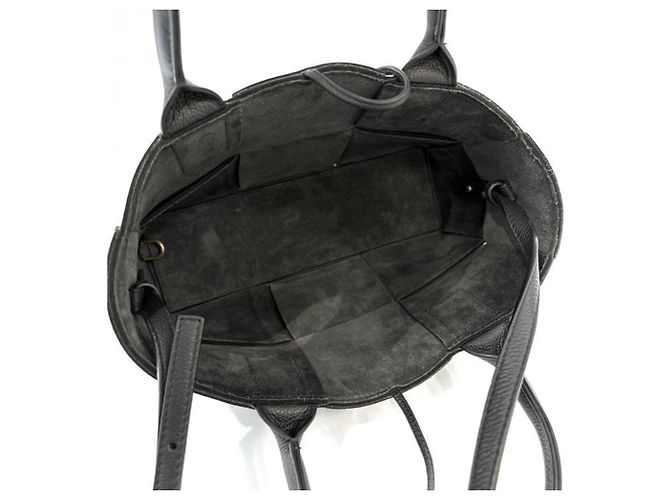 Borsa Tote Bottega Veneta Maxi Intrecciato Mini Arco Nero - vista 5