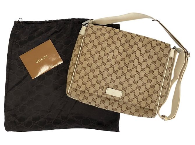 Borsa a tracolla Gucci GG Canvas Beige - vista 10