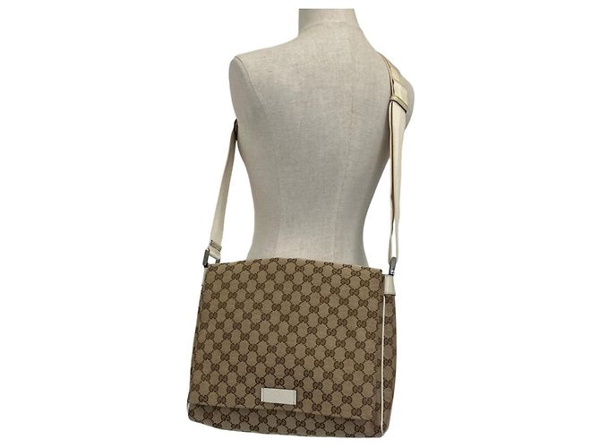 Borsa a tracolla Gucci GG Canvas Beige - vista 5