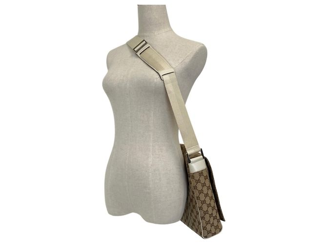 Borsa a tracolla Gucci GG Canvas Beige - vista 6