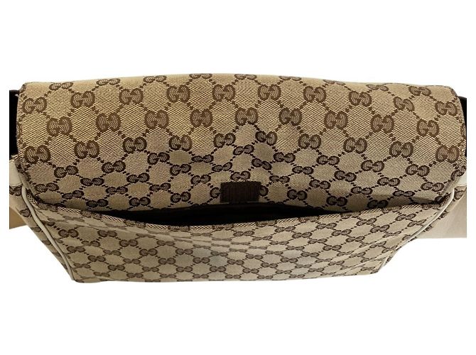 Borsa a tracolla Gucci GG Canvas Beige - vista 7