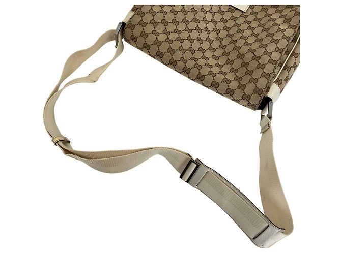 Borsa a tracolla Gucci GG Canvas Beige - vista 9