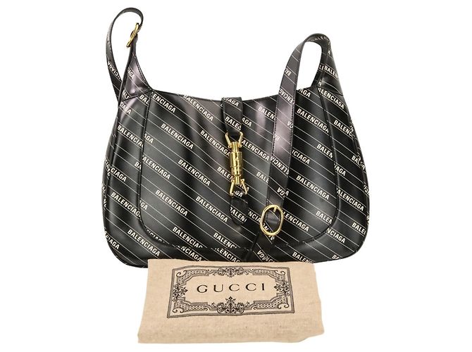Gucci Balenciaga The Hacker Project Jackie 1961 Borsa a Spalla Medium Nero - vista 13
