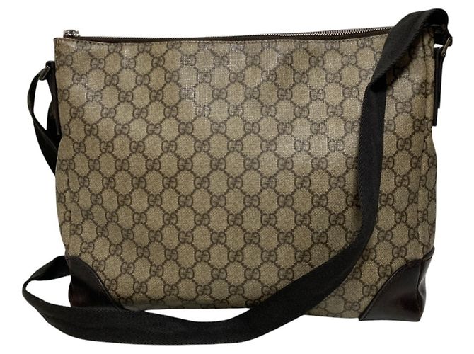 Borsa a tracolla Gucci GG Supreme marrone - vista 2