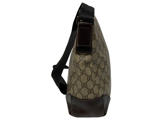 Borsa a tracolla Gucci GG Supreme marrone - vista 3