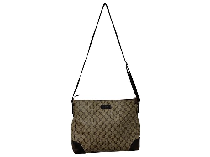 Borsa a tracolla Gucci GG Supreme marrone - vista 5