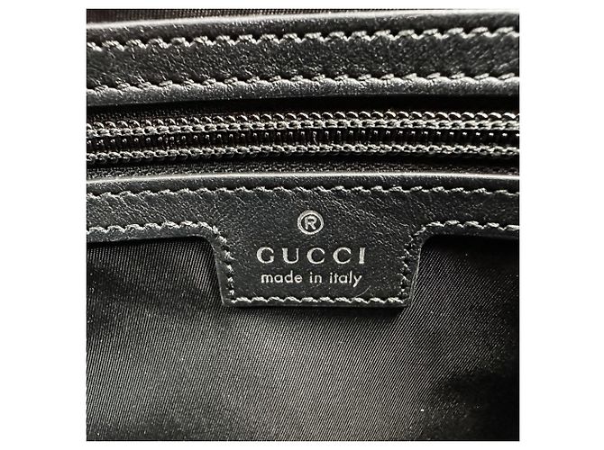 Borsa Boston 2-Way GUCCI Sherry Line Nylon Nero - vista 12