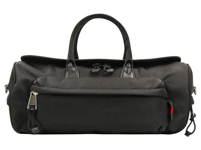 Borsa Boston 2-Way GUCCI Sherry Line Nylon Nero - vista 2