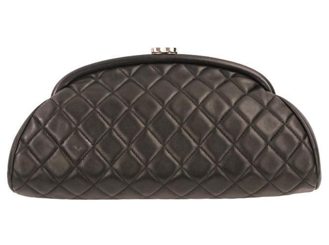 Clutch Chanel Timeless trapuntata Nero - vista 2