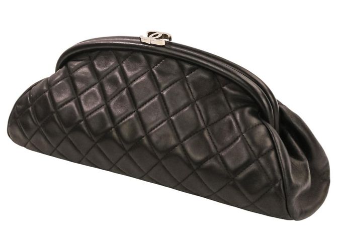 Clutch Chanel Timeless trapuntata Nero - vista 9
