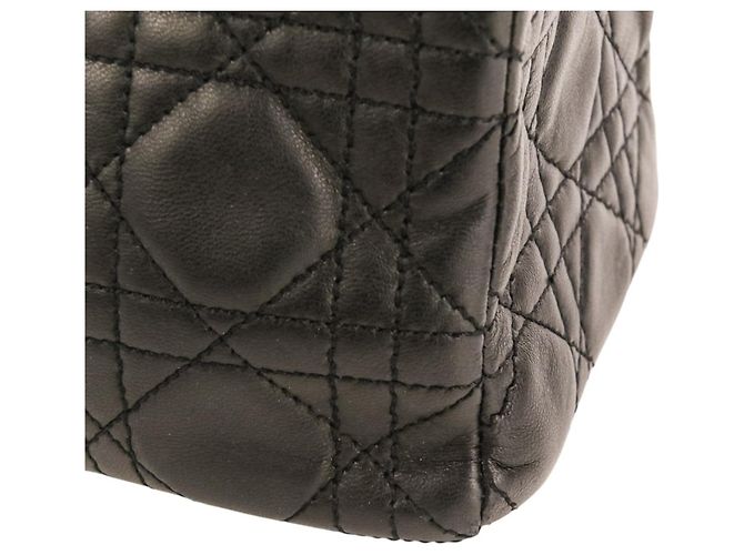 Borsa a mano Christian Dior Lady Cannage in pelle Nero - vista 10