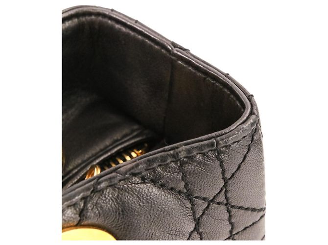 Borsa a mano Christian Dior Lady Cannage in pelle Nero - vista 11