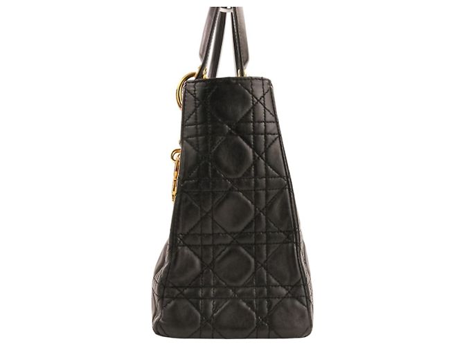 Borsa a mano Christian Dior Lady Cannage in pelle Nero - vista 5