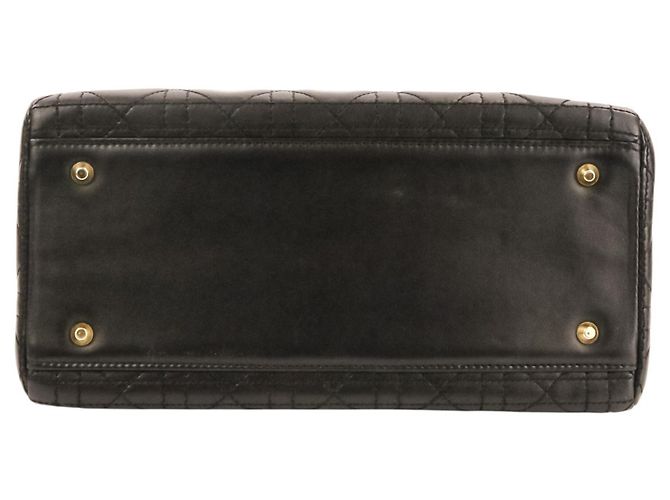 Borsa a mano Christian Dior Lady Cannage in pelle Nero - vista 8