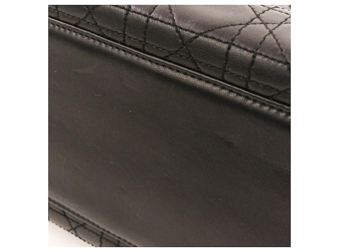 Borsa a mano Christian Dior Lady Cannage in pelle Nero - vista 9