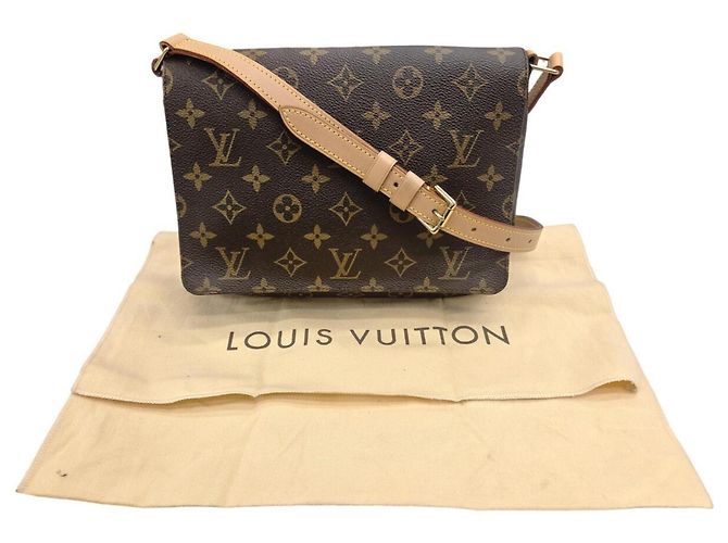 Borsa a Spalla Louis Vuitton Musette Tango M51257 Marrone - vista 11