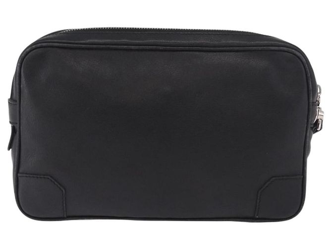 Céline Clutch da polso con zip Celine Vintage in pelle Nero - vista 2