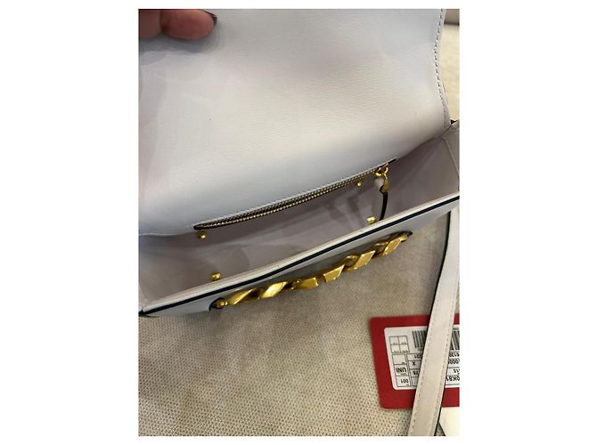 Borsa a tracolla Valentino in pelle bianca Bianco - vista 10