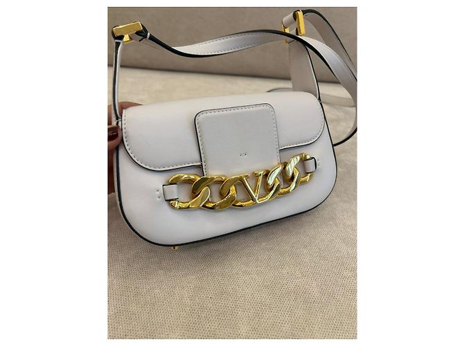 Borsa a tracolla Valentino in pelle bianca Bianco - vista 3