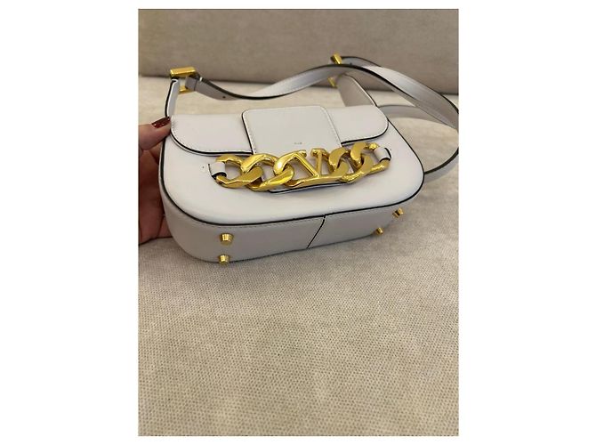 Borsa a tracolla Valentino in pelle bianca Bianco - vista 4