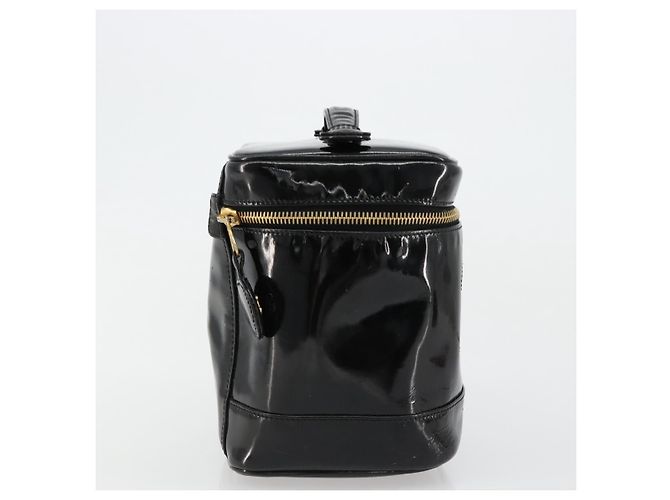 Chanel Vintage Timeless Beauty Case Patent Tall Nero - vista 4