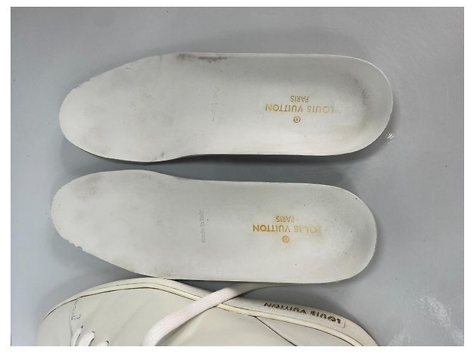 Louis Vuitton Frontrow Weiße Leder-Sneaker - Ansicht 13