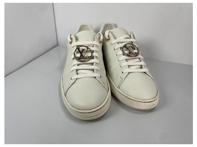 Louis Vuitton Frontrow Weiße Leder-Sneaker - Ansicht 3